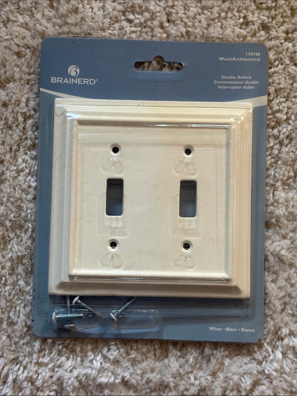 White Double Toggle Decorative Switch Plate Cover